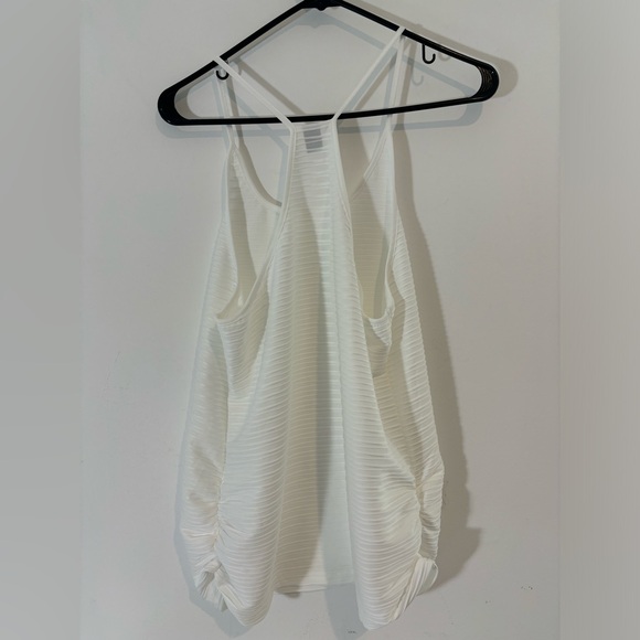 SHEIN Women’s Large Racer Back White Tank Top Spaghetti Strap Thin Scoop Casual - Picture 6 of 7